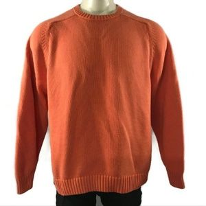 Land's End knit 100% Cotton knit sweater orange